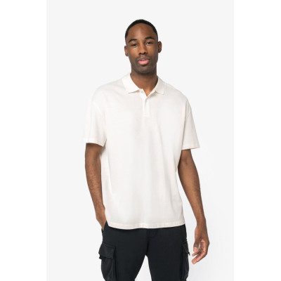 Polo eco-responsável em malha piqué com ombros descaídos de homem